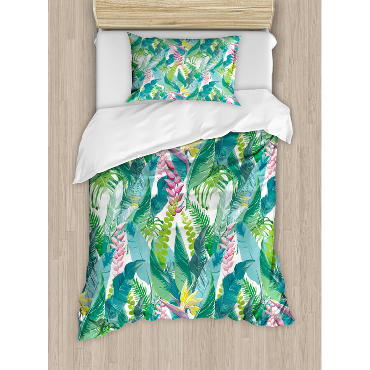 Ambesonne Leaf Summer Duvet Cover Set Wayfair
